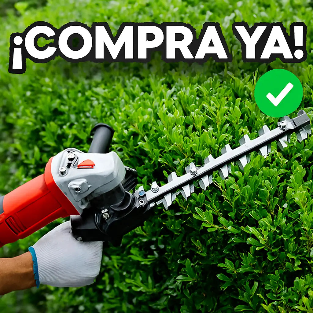 Podadora Profesional para Setos y Arbustos - Transforma tu pulidora en una poderosa podadora