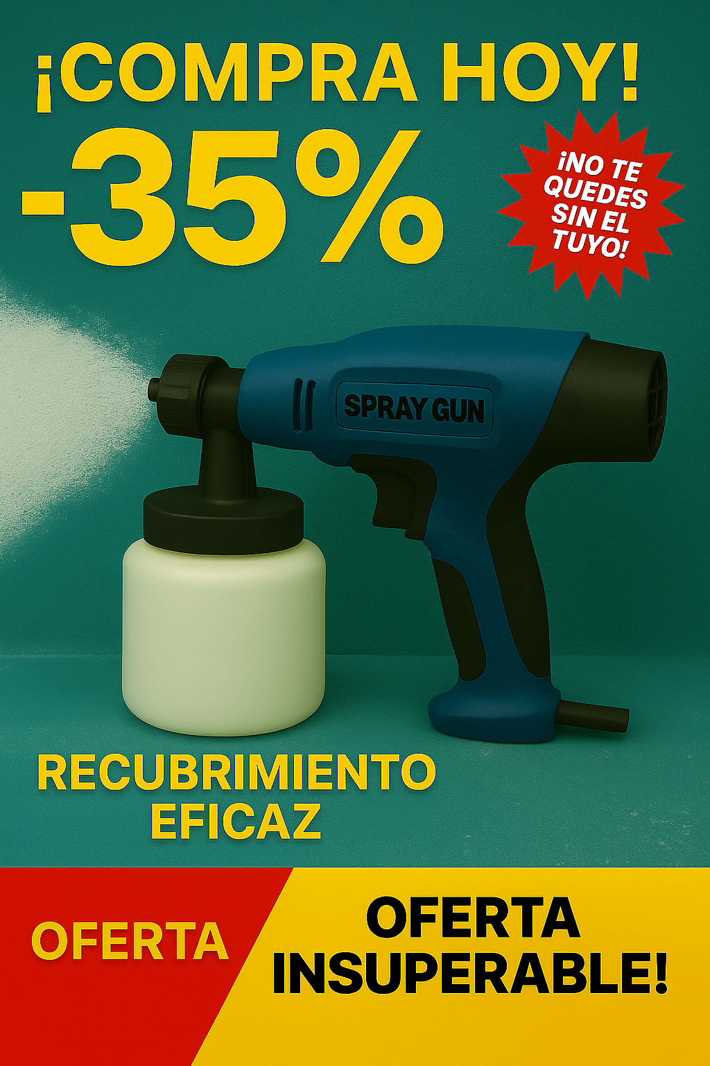 🔥 TurboSpray Pro – La pistola que pinta y fumiga como un Pro