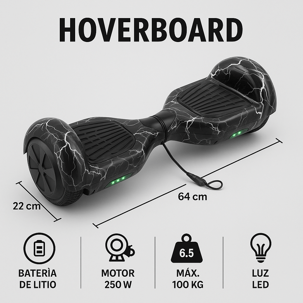 Hoverboard 6.5” Smart Balance – Diversión, Estilo y Tecnología en Cada Movimiento