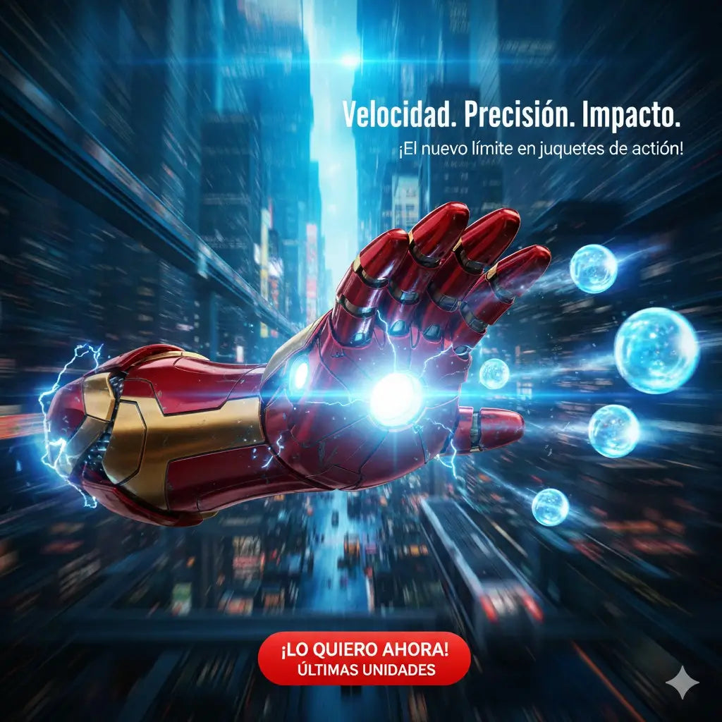 ¡Brazo Robótico Iron Man! ¡Desata el poder del héroe que llevas dentro con el!