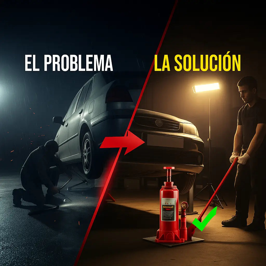Gato Hidráulico 5 TONELADAS- Potencia Real en Tus Manos - Resistente, Seguro y Listo para lo Que Sea